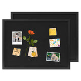 DAHAPYBOO Cork Board with Linen Black 2Pack,Bulletin Board 23x17, Corkboards for Office Home School Message Board or Vision Boar