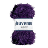 Buvemu Eyelash Fun Fur Yarn 100 Gram (3.53 Ounces) 175 Yards (160 Meters) (Purple)