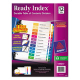 Avery 11141 Ready Index TOC Dividers, Tabs 112, Letter Size, Color, 12 Tabs/ST