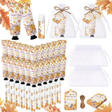 Swiffen 48 Sets 192 Pcs Fall Pumpkin Baby Shower Gifts for Guests Pumpkin Owl Bridal Baby Shower Hand Cream and Lip Balm Autumn 