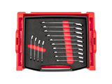 TEKTON Reversible 12-Point Ratcheting Combination Wrench Set with Open Top Drawer and Rack, 14-Piece (6-19 mm) | OLB94204