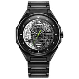 Citizen Mens EcoDrive Star Wars Death Star Black IP Stainless Steel Watch, 3Hand, Luminous,41mm (Model: BJ653950W)