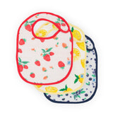Little Unicorn Premium Classic Bib 3 pack | Adjustable as baby grows | Soft fabric on skin | Great for first time eaters (Berry 
