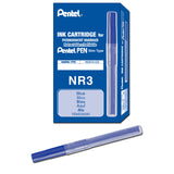Pentel Refill Ink For Handy Lines Permanent Marker, Blue Ink, Box of 12 (NR3C)