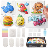 Shuttle Art 68 Pcs Magic Foam Texture Painting Refill Paper Kit - 60 Sheets of Upgraded Foam Texture Paper for a Magical 3D Effe