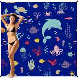 BYDOLL Beach Blanket Waterproof Sandproof 78'' 81'' 1-5 Adults Oversized Lightweight Large Picnic Mat Waterproof Sandproof Blan