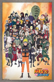 Trends International Naruto Shippuden - Group Wall Poster, 22.375 x 34, Barnwood Framed Version
