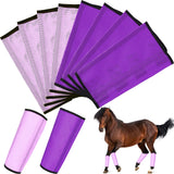 Bulyoou 8 Pcs Mesh Fly Boots for Horse Breathable Mesh Horse Boots Protective Horse Leg Wraps Horse Leggings for Preventing Flie