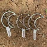 Crystal Moon Hair Clip Bin Barrette for Long Hair Stick Slide Irish Hair Accessories (moon1)