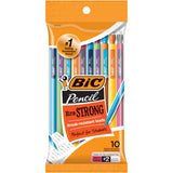 BIC XtraStrong Mechanical Pencil, Colorful Barrel, Thick Point (0.9mm), 10Count