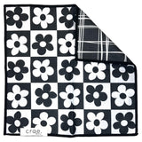 crae. Reversible Microfiber Washcloths, Black/White, 12x12 in, 8 Pack