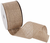 Morex Ribbon 1252.60/10004 Burlap 2.5 X 10 YD Jute Wired Ribbon, Natural, Arts & Crafts Burlap Roll for Wedding Decor and Farm