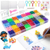 Fuse Beads Kit for Girls Ages 6+ - 4400 Pcs 5mm Beads in 32 Colors with Spray Bottle, Puzzle Guide, Clamps & Chains | Creative D