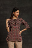 Libas Women'S Cotton Printed Straight Kurti (26843R Black Black Xl