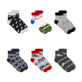 Supersox Ankle Length Cotton Socks For Kids | Soft, Breathable & Moisture Absorbent | Funky Designs | 2 To 5 Years | Pack Of 6