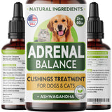 ?dr?n?l Balance for Dogs and Cats - Cushings Treatment for Pets, ?dr?n?l Support w/Ashwagandha, Licorice Root, Rhodiola Rosea - 