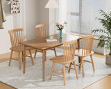 Saylike Dining Chairs Set of 4, Farmhouse Solid Wood Windsor Kitchen Chairs Set with Spindle Back for Restaurant Dining Room (4,