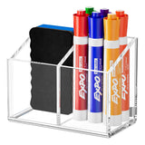 Magnetic Dry Erase Marker Holder for Whiteboard, 2 Slot Pen Holder for Desk