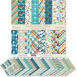 Pattern Paper Pack Travel The World Scrapbook Card Stock SingleSided 12x12 Collection Includes 16 Sheets by Miss Kate C