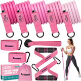 Ayombo Resistance Bands, Exercise Bands with Handles for Working Out, Fitness Bands for Women, Workout Equipment Home Gym, Train