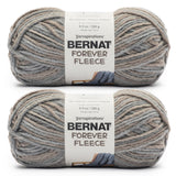 Bernat Forever Fleece Branch Yarn - 2 Pack of 280g/9.9 oz - 100% Polyester - #6 Super Bulky - 194 Yards - Knitting/Crochet