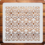 Kachi Pencil Pattern Craft Stencil for Art and Painting, Size 6 x 6 inch Reusable Stencil for Painting, Fabric, Glass, Wall Pain