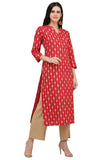 Gosriki Women'S Cotton Kurta (Kur190010-Xxl_2Xl_Red),2xl,,B07QHRPF1L