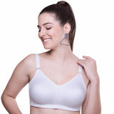 Trylo Riza Superfit Women'S Non Wired Non Padded Dual Layered Premium Fabric Bra Available In D/E/F Cups Available In Rose Gold/Dove/Ebony/Sapphire & Ruby Color (38 Dove 38),DOVE,38,B094YHYVFL