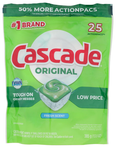 Cascade ActionPacs Dishwasher Detergent Fresh Scent, 25 ct– Slickpurchase