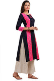 Anni Designer Women'S Black Color Rayon Fancy Long Thread Work Kurti(Kur190072-Xl_Black),Black,XL,,,