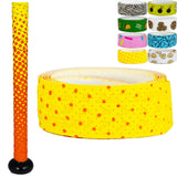 Easton | 1.80mm Flow Tack Bat Grip | Baseball / Softball | Orange & Yellow Pixel