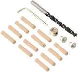 General Tools 841014 1/4Inch Hardwood Dowel Accessory Kit, 17 Pieces for Furniture Building, Crafts and Other Wood Joining Proj