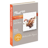 Fluid 100 Watercolor Paper Block, 4 x 6 inches, 15 Sheets, 140 lb (300 GSM) 100% Cotton Cold Press Pad for Artist Painting and W