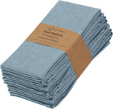 Ruvanti Cloth Napkins Set of 6, Poly Cotton Fabric 18x18 - Teal