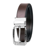 Men Casual Formal Party Evening Artificial Leather Belt Black & Brown Reversible Belt (28)