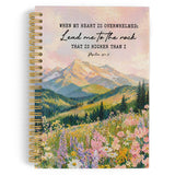 YLZlhb Christian Mountain Floral Spiral Notebook Journal, Bible Verse Prayer Notebooks for Note Taking, Christian Gifts for Wome