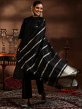 Libas Women'S Silk Blend Kurta Set (39047_Black
