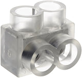 Burndy BIT2/0 Unitap Clear Insulated Multiple Tap Connector, 142/0 AWG/kcmil Wire Range, 1.4 Width, 1.52 Length, 1.38 Height