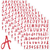 Outus 576 Pieces 8 Sheets Glitter Letters Stickers Self Adhesive Vinyl Letter Alphabet Number Stickers Mailbox Numbers Sticker, 