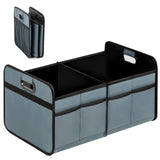 YSSOA Trunk Organizer for Car/SUV/Truck, Collapsible 2 Compartment Automotive Storage Box, 600D Waterproof Oxford Polyester 50L 