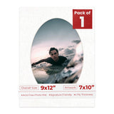 9x12 Mat Bevel Cut for 7x10 Photos Precut White Linen Canvas Oval Shaped Photo Mat Board Opening Acid Free Matte to Protect