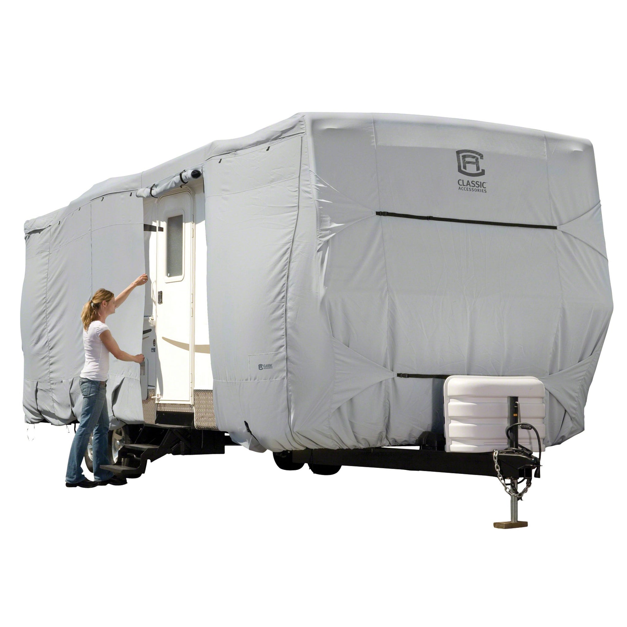 Classic Accessories Permapro Lightweight Ripstop And Water Repellent Cover, For 33 - 35 Travel Trailers, 80-325-201001-Rt