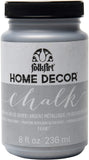FolkArt Home Decor Chalk Furniture & Craft Paint in Assorted Colors, 8 ounce, Metallic Silver