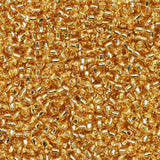 Transparent Gold Seed Beads200 Grams About 6500pcs, 3mm 8/0 Glass Craft Beads for Making Earrings, Bracelets, Pendants, Waist Je