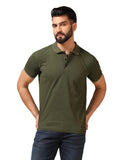 Toplot Men'S Regular Fit Half Sleeve Casual Polo T-Shirt (Lining-Polo-5166-Mahendi-M),Mahendi,,B0CXT7W5W9