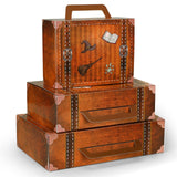 Weekgrat 6 Pcs Large Magical Themed Christmas Under Tree Decor Box Travel Suitcase Travel Party Decor Paperboard Fantasy Themed 