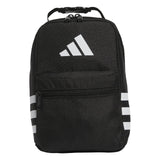 adidas Santiago Lunch Bag Cooler for Women and Men, Insulated Food Container Box with Mesh Pocket, Black/White/3.0, One Size
