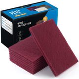 S SATC 6 x 9 Maroon General Purpose Scuff Pads,10 Pack Automotive Pads for Scuffing,Scouring,Sanding,Paint Primer Prep Adhesion 