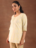 Libas Women'S Cotton Printed Regular Kurti (29326 Yellow Yellow L