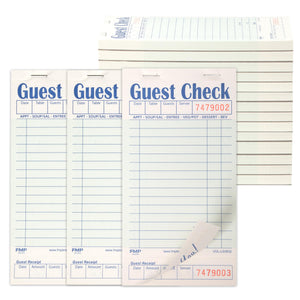 FMP Brands Guest Check Books for Servers, Server Note Pads Paper, Total 1000 Sheets (20 Pads), Light Green with Guest Receipt, G